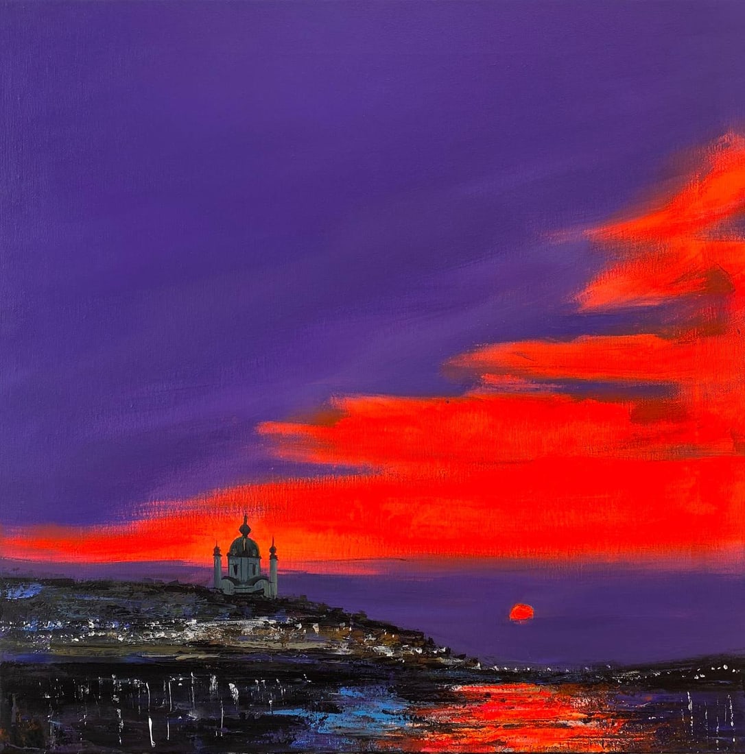 Acrylic painting Kyiv. Podil Igor Kutsenko: Title: Acrylic painting Kyiv. Podil Igor Kutsenko Description: 30Kut Painter: Igor Kutsenko S?ze: 60x60 cm/23,62x23,62 inches Components: Acrylic, canvas Original painting from our collection ERA: 202