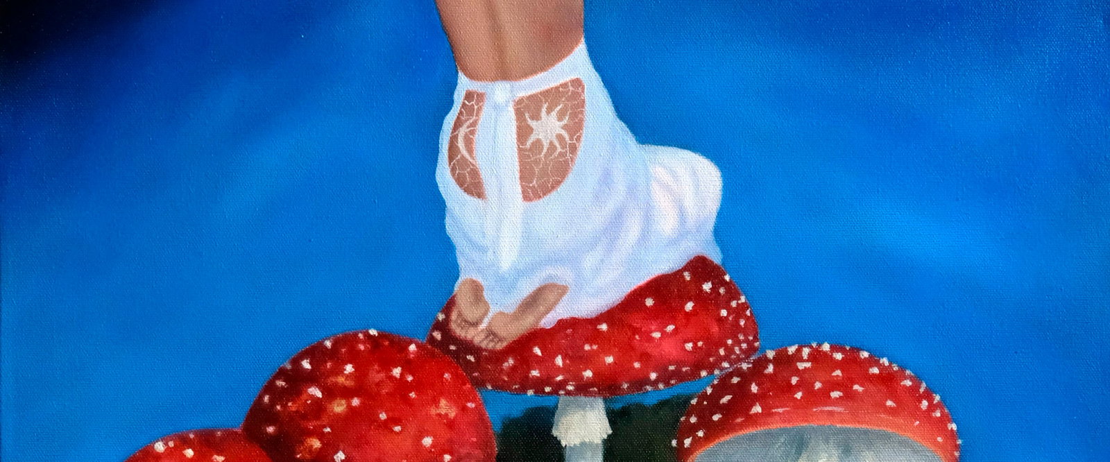 Oil painting Woman and mushrooms Ukrainian painter - 9