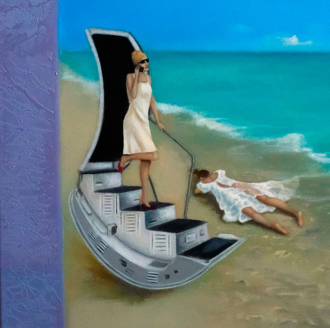 Oil painting Women on the beach Ukrainian painter - 2