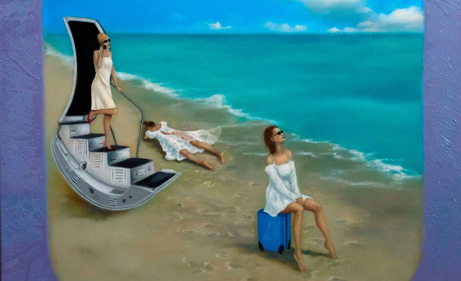 Oil painting Women on the beach Ukrainian painter - 8