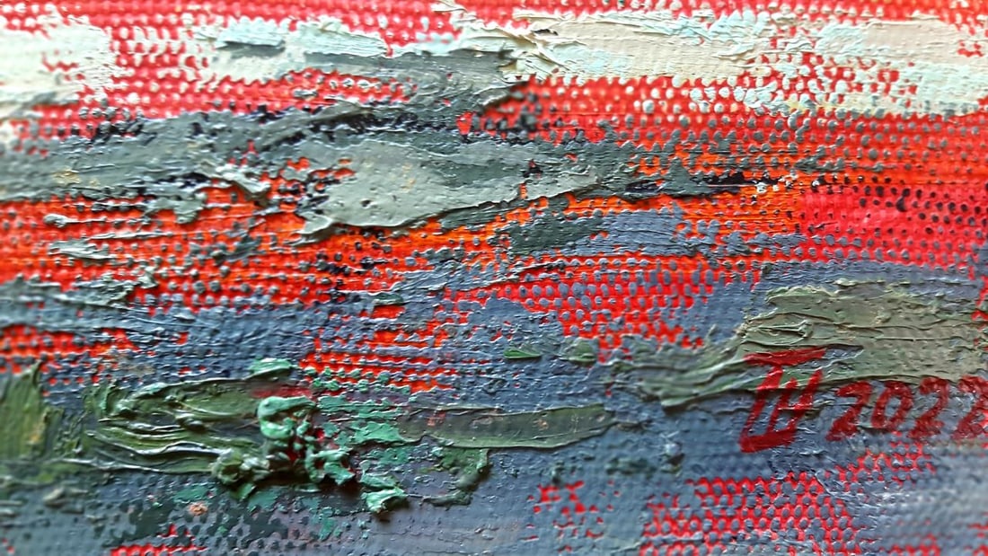 Abstract Oil painting Picnic on the golf course Tetyana Shulyak - 4