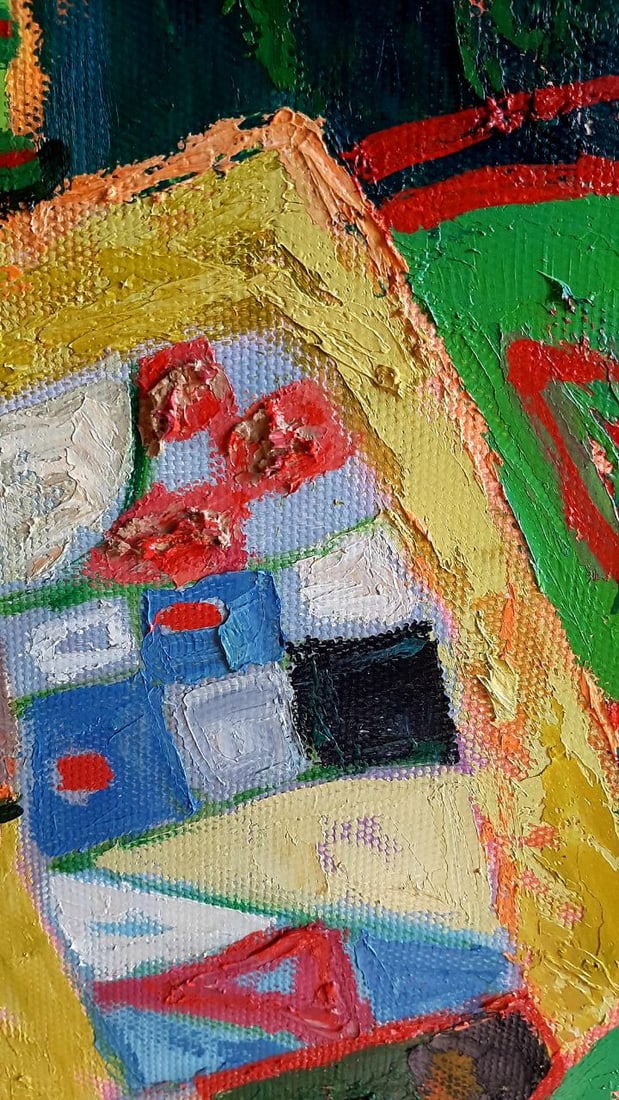 Abstract Oil painting Picnic on the golf course Tetyana Shulyak - 6