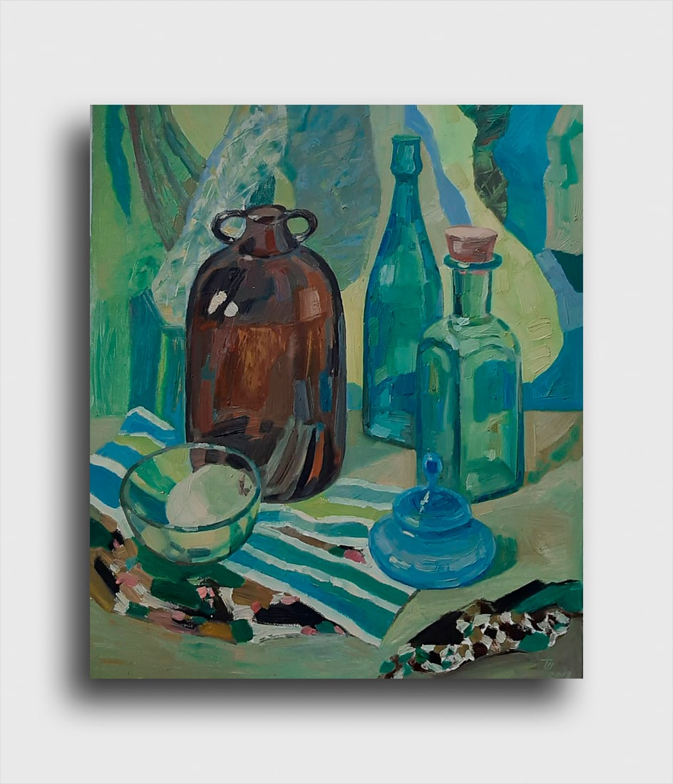Abstract Oil painting Blue still life Tetyana Shulyak - 4