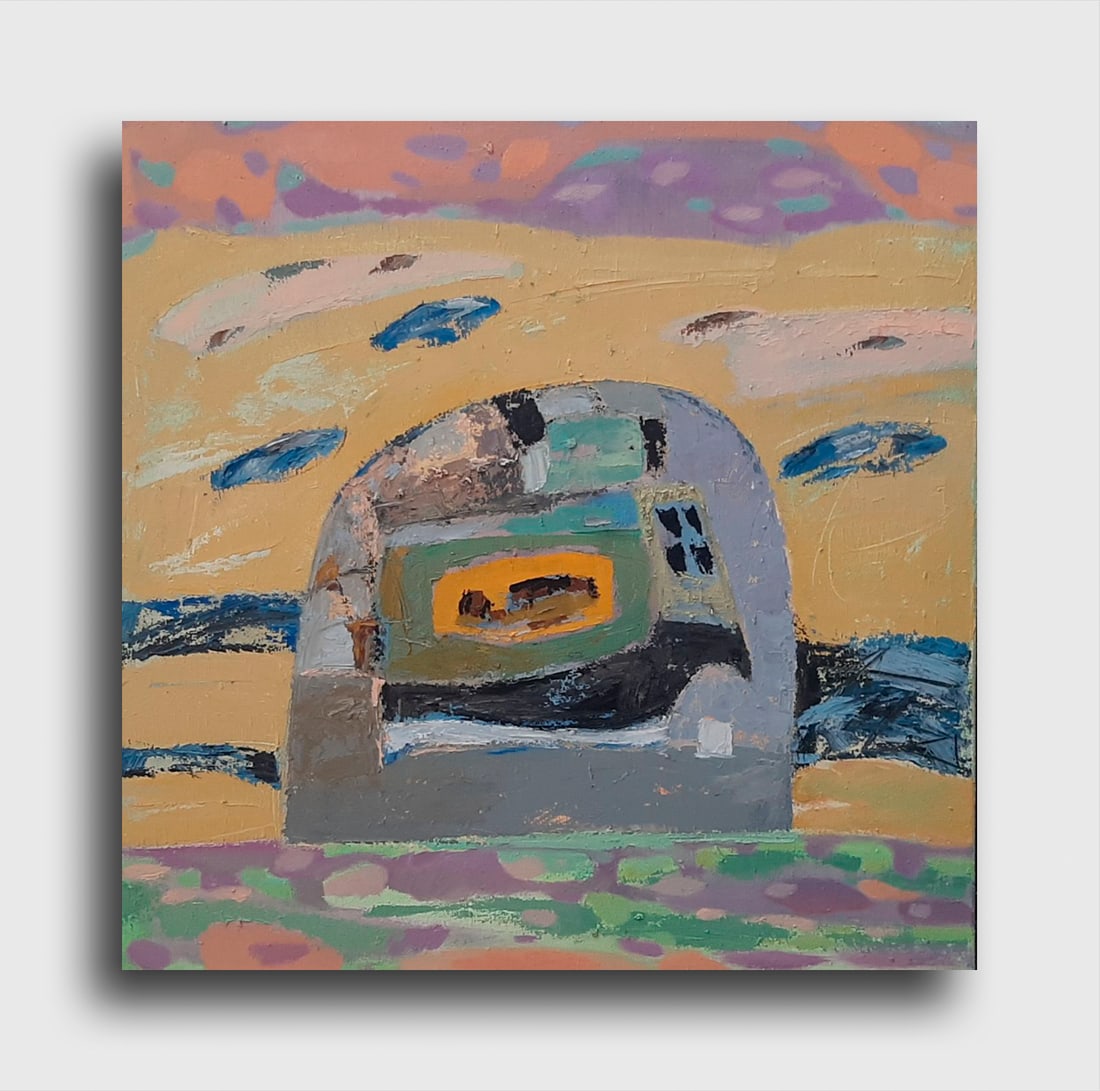 Abstract Oil painting House among the clouds Tetyana Shulyak - 6