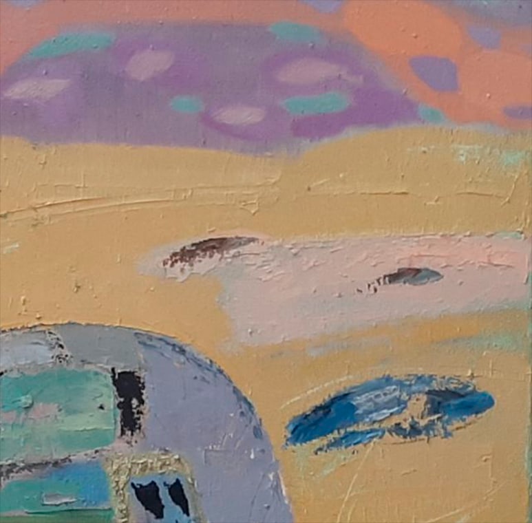 Abstract Oil painting House among the clouds Tetyana Shulyak - 8