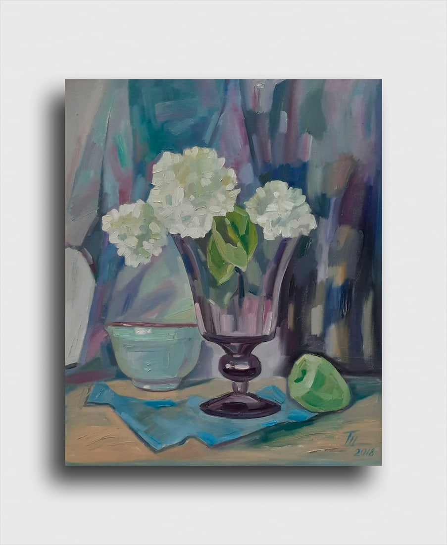 Abstract Oil painting Hortensia Tetyana Shulyak - 2