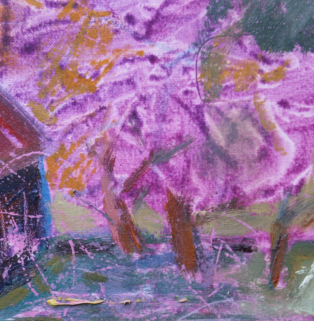 Oil acrylic painting The first frost Maria Voloschak - 4