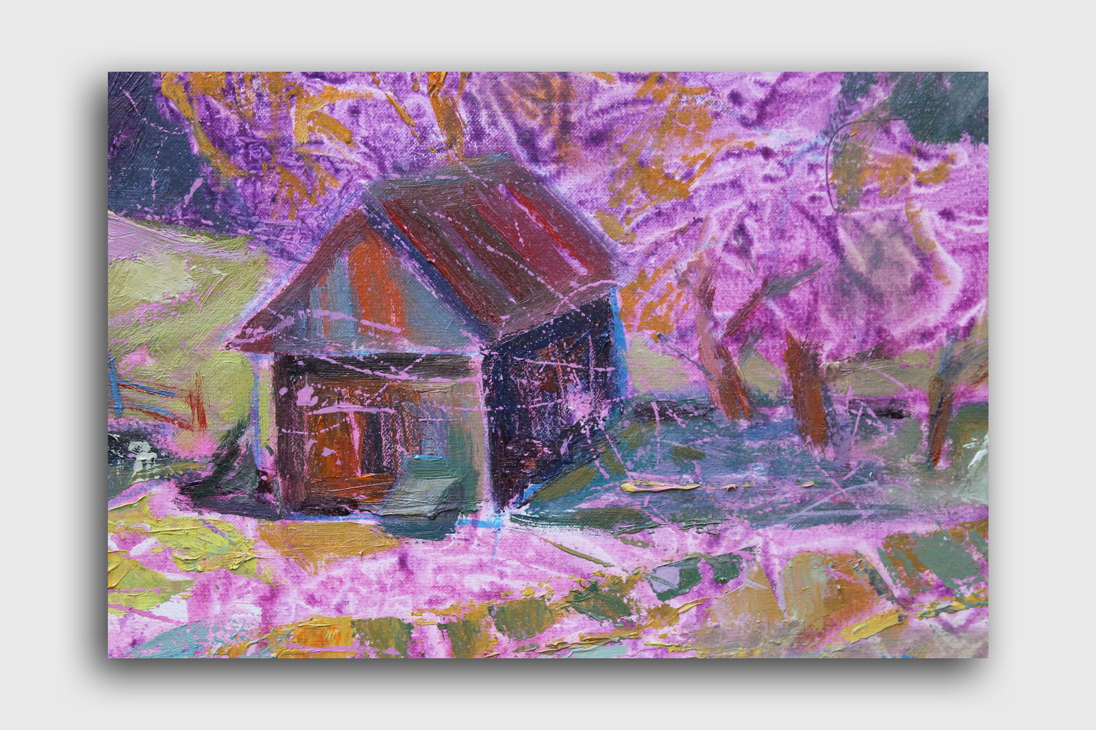 Oil acrylic painting The first frost Maria Voloschak - 7