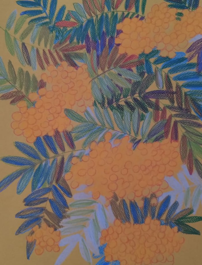 Oil painting mountain ash Nina L - 9