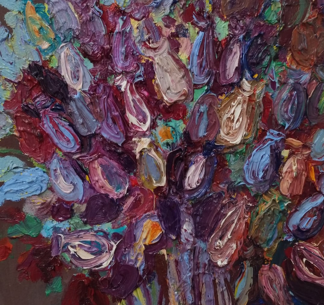 Oil painting Thistles Nina L - 9