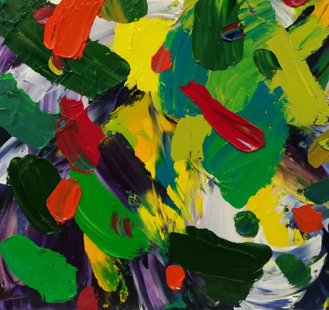 Abstract Oil painting Summer Nina L - 4