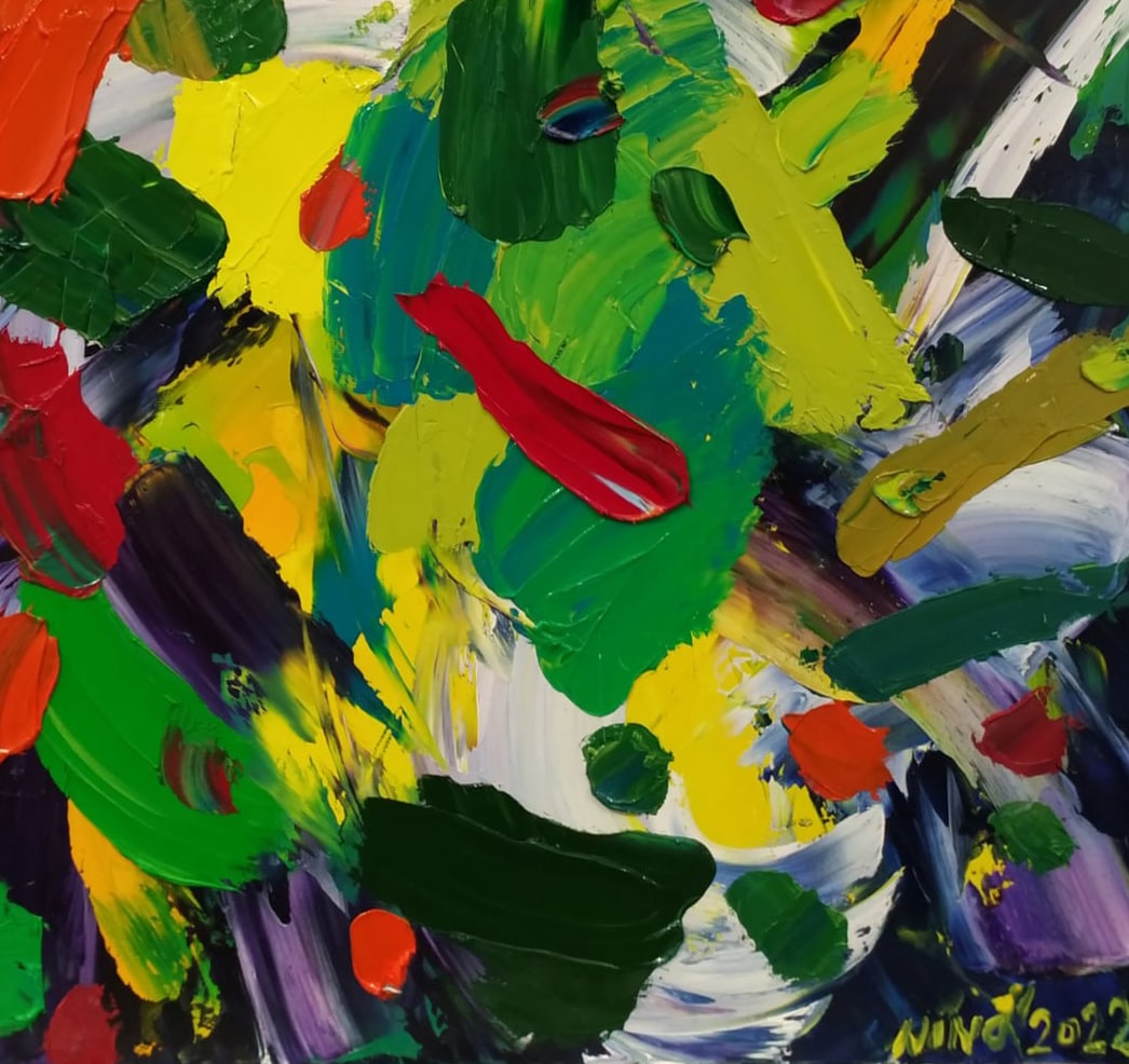 Abstract Oil painting Summer Nina L - 5