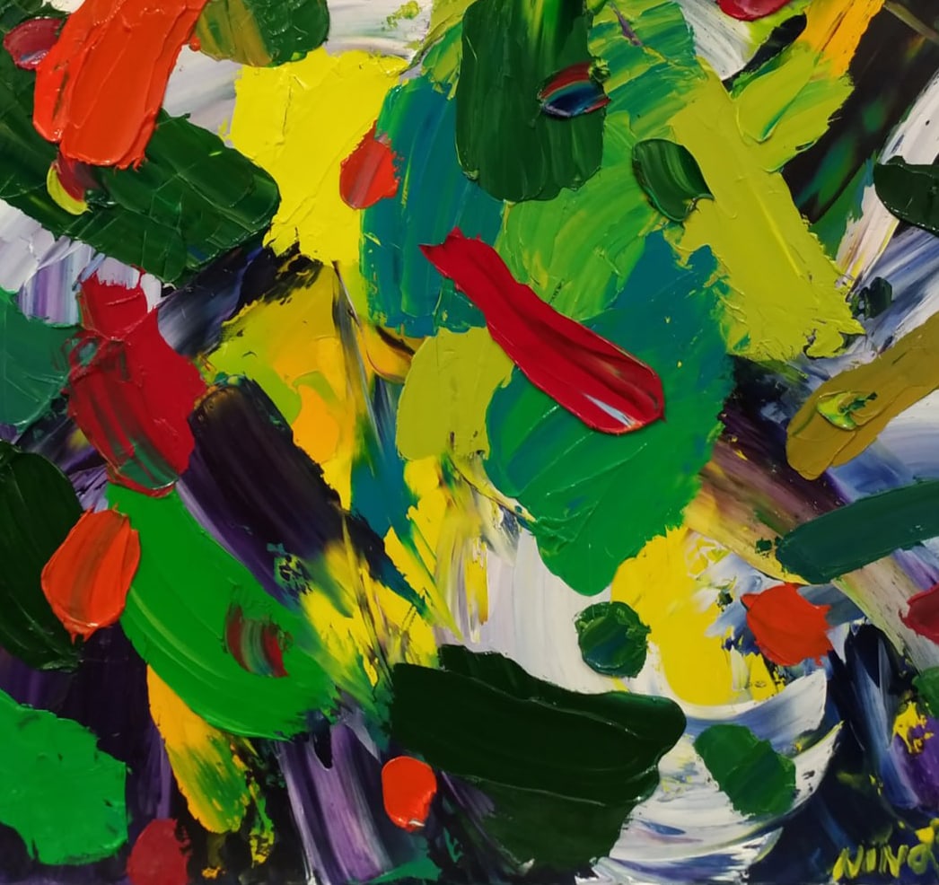 Abstract Oil painting Summer Nina L - 8