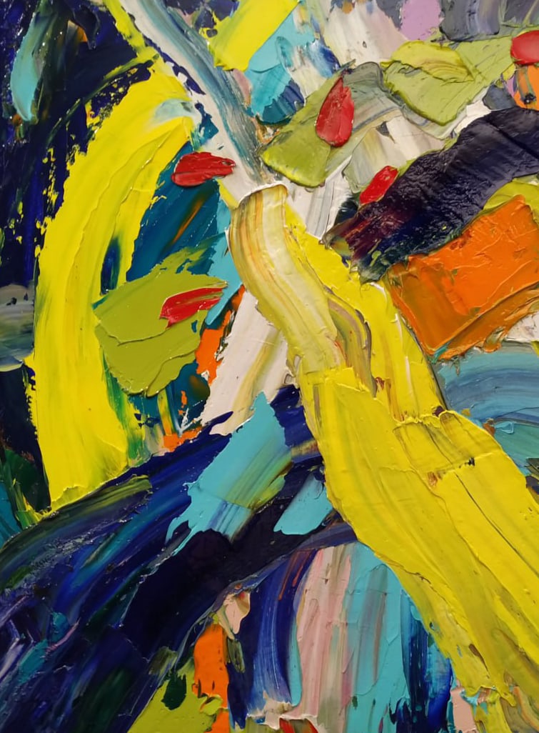 Abstract Oil painting The constellation of Sagittarius Nina L - 2