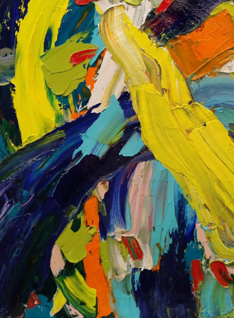 Abstract Oil painting The constellation of Sagittarius Nina L - 4
