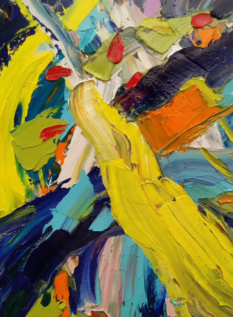 Abstract Oil painting The constellation of Sagittarius Nina L - 7