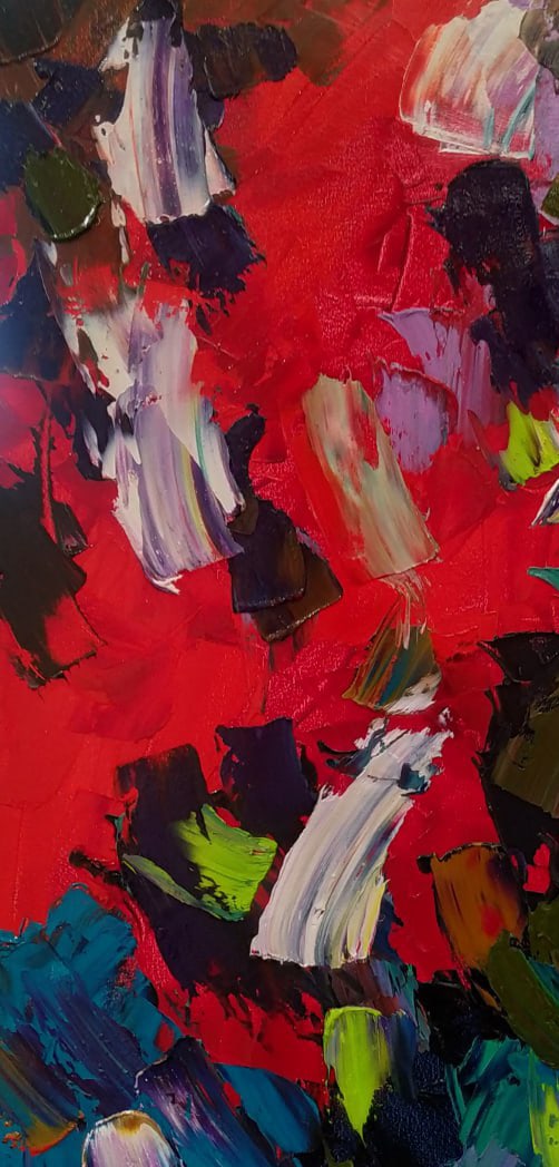 Abstract Oil painting In the workshop Nina L - 2