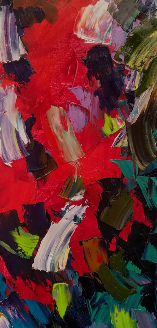 Abstract Oil painting In the workshop Nina L - 3