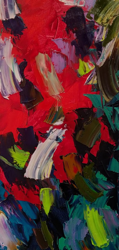 Abstract Oil painting In the workshop Nina L - 8