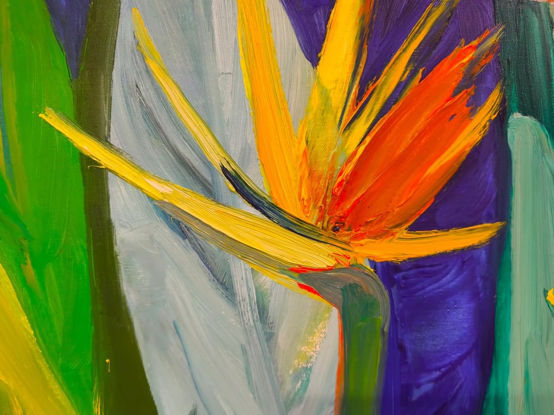 Oil painting Strelitzia Nina L - 2