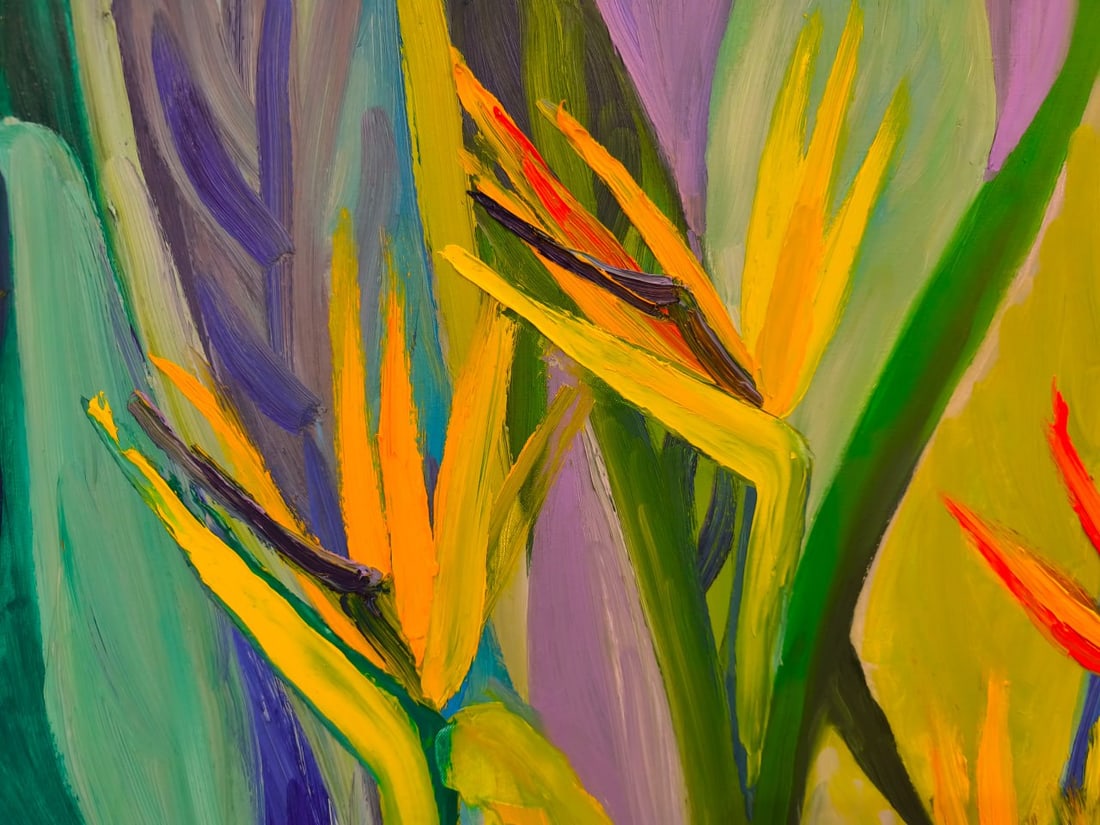 Oil painting Strelitzia Nina L - 3