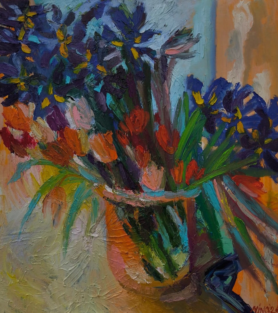 Abstract Oil painting Spring Nina L (1 of 6)