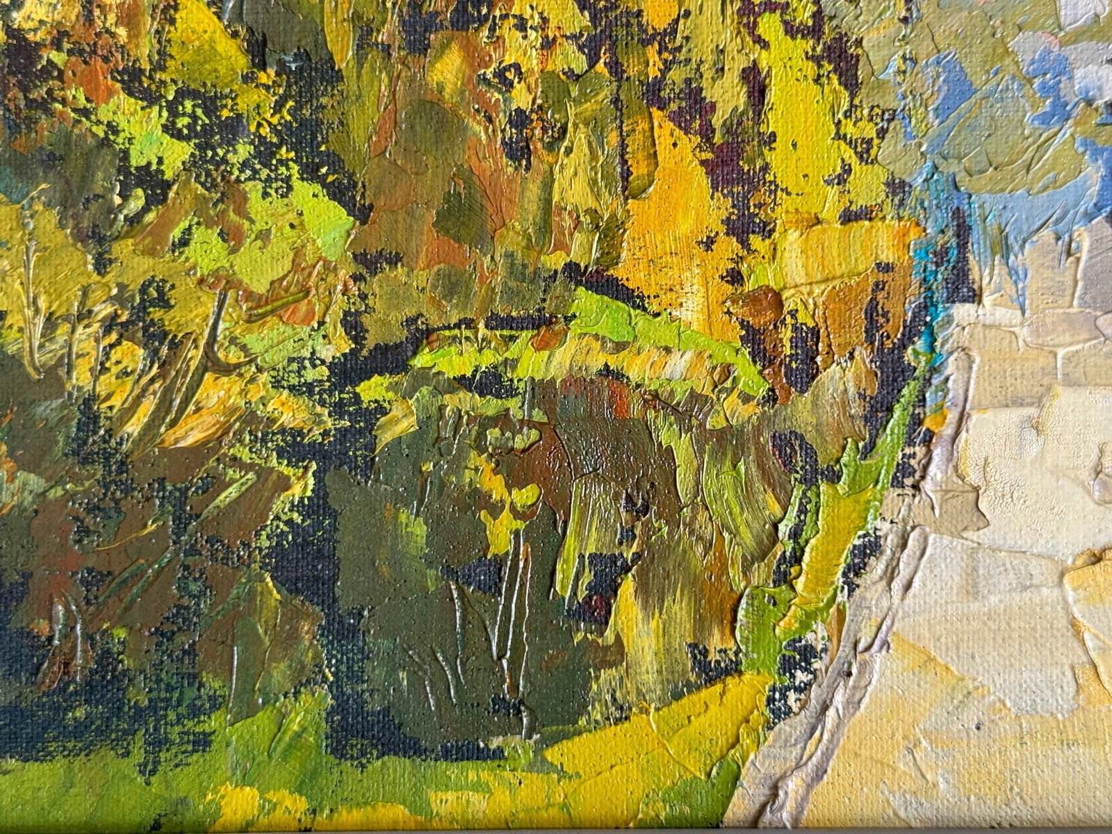 Oil painting with frame Botanical Garden of Lviv University K. Leonid - 5
