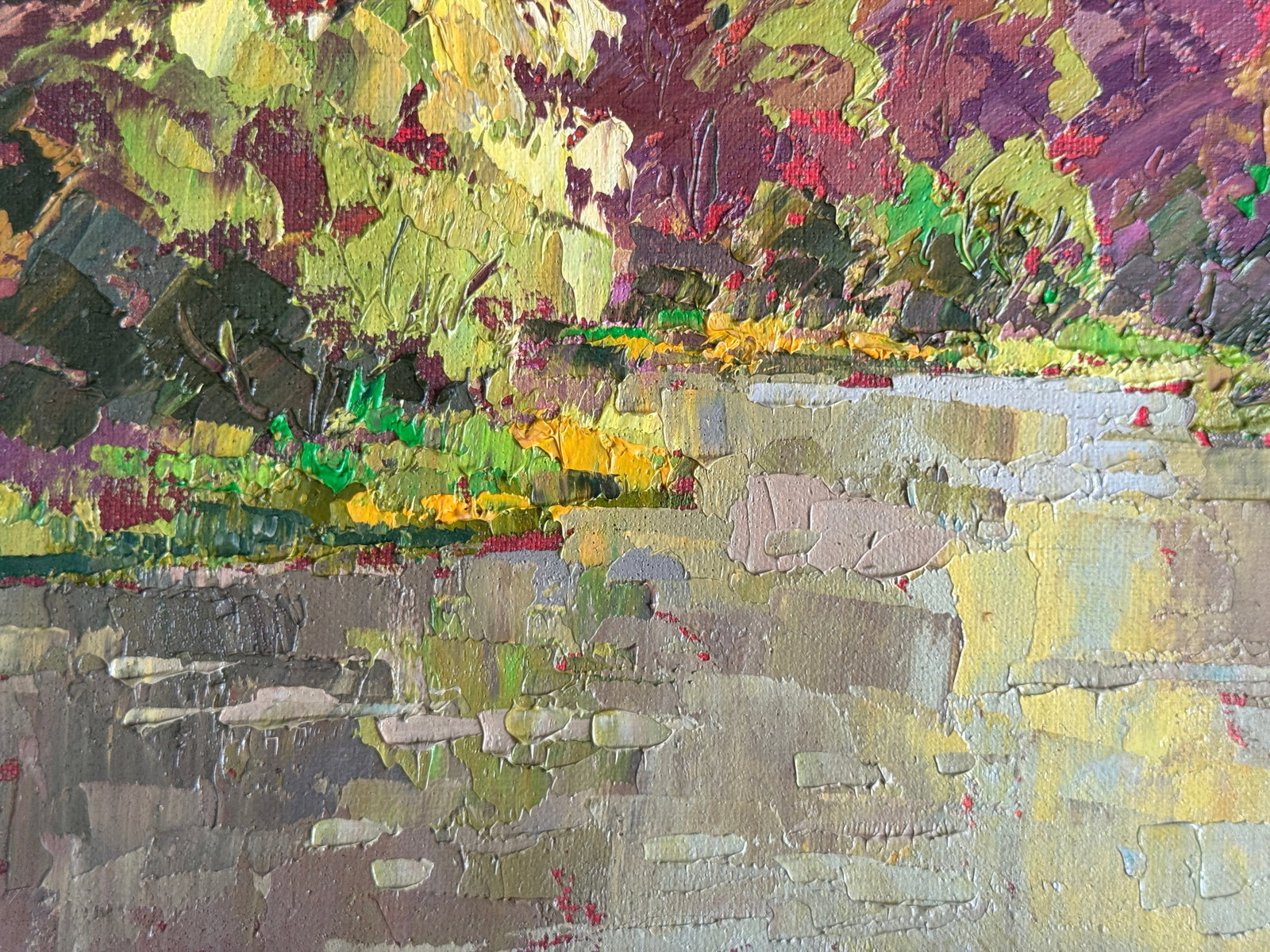 Oil painting with frame Botanical Garden of Lviv University K. Leonid - 6
