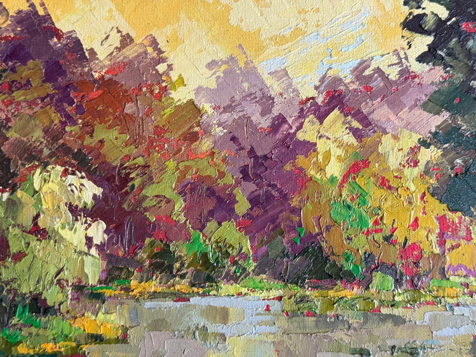 Oil painting with frame Botanical Garden of Lviv University K. Leonid - 7