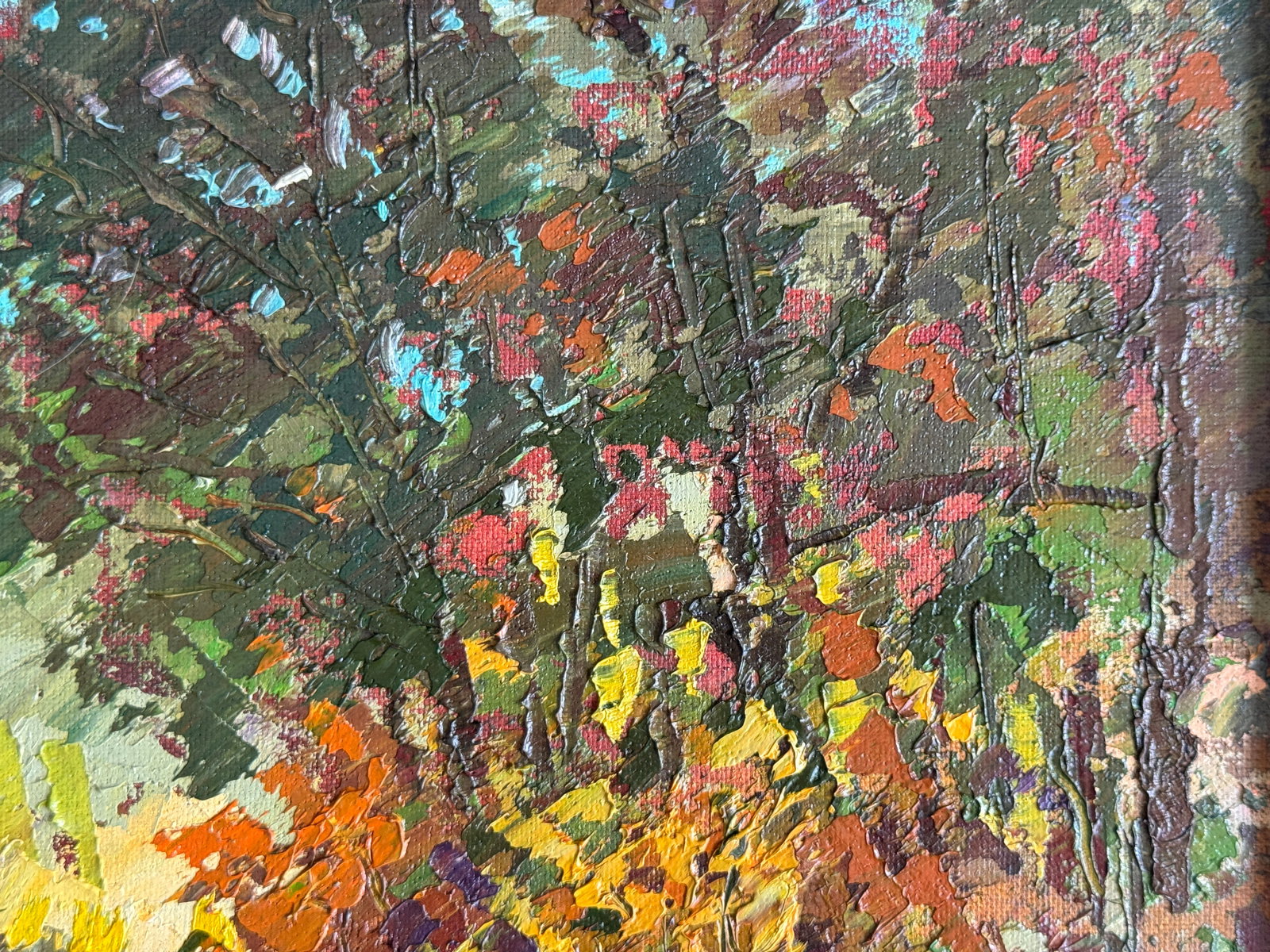 Oil painting with frame Botanical Garden of Lviv University K. Leonid - 3
