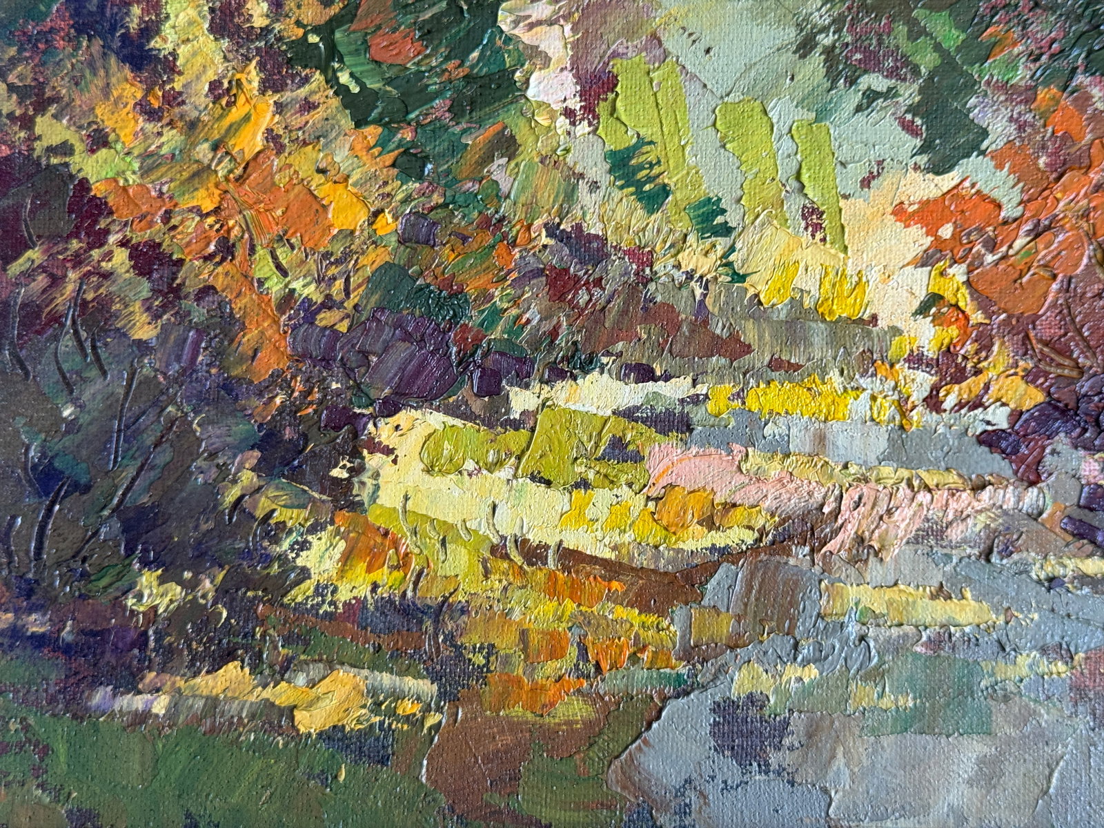 Oil painting with frame Botanical Garden of Lviv University K. Leonid - 5