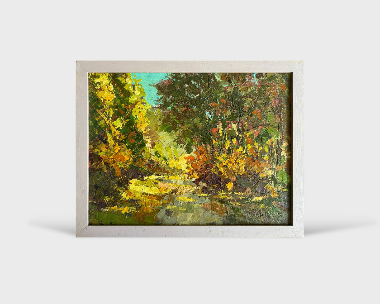 Oil painting with frame Botanical Garden of Lviv University K. Leonid - 7