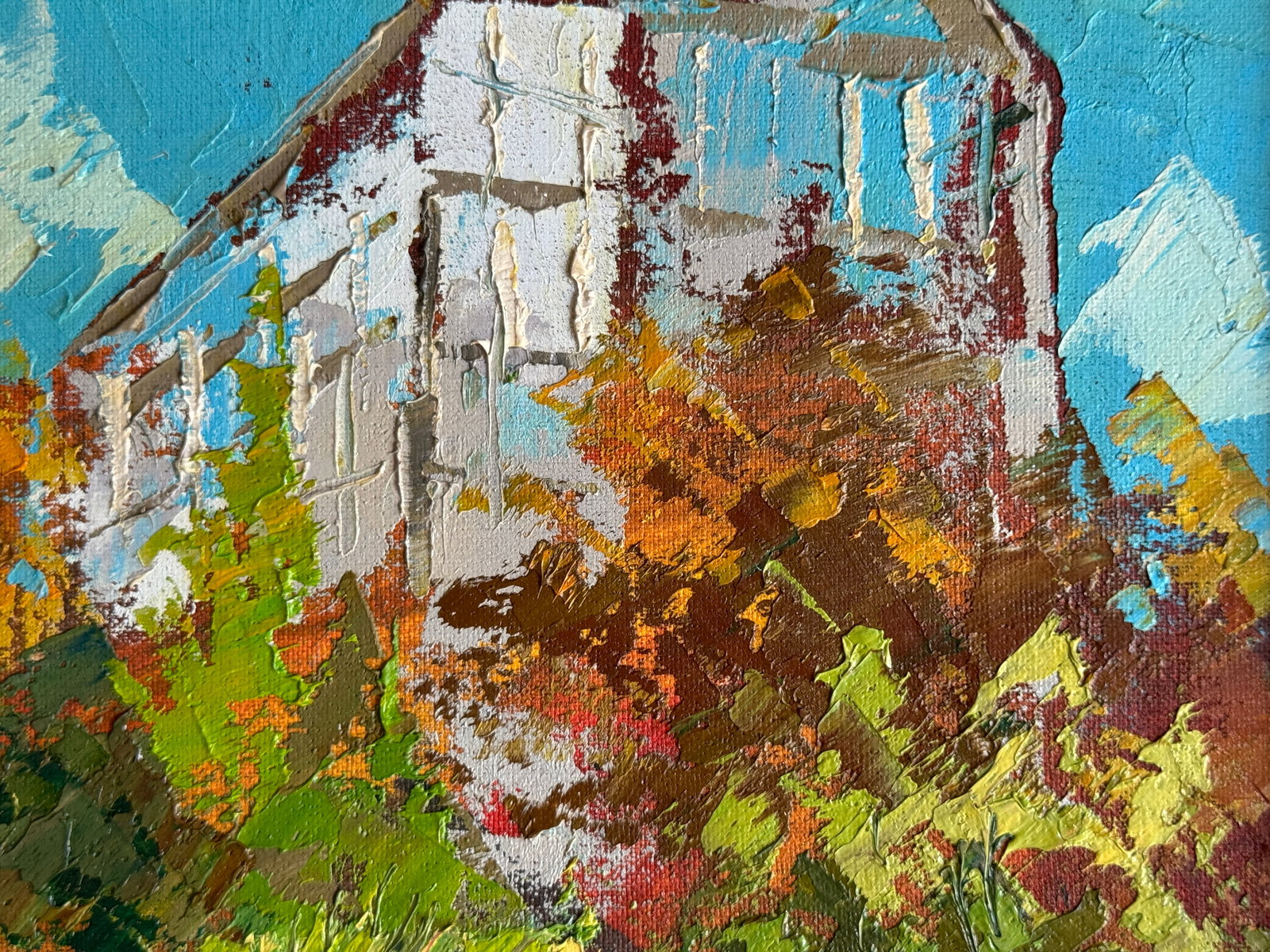 Oil painting with frame Botanical Garden of Lviv University K. Leonid - 3