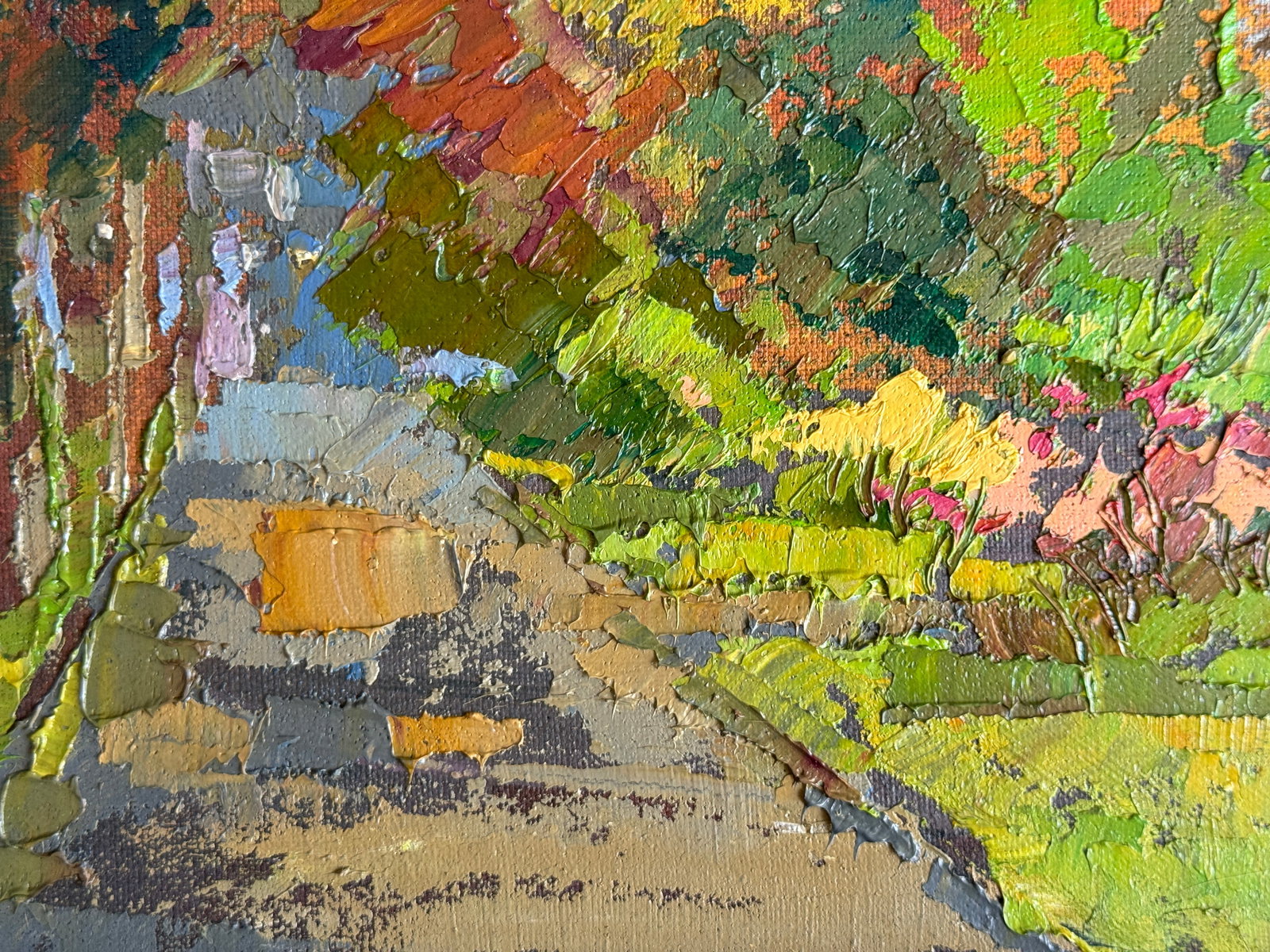 Oil painting with frame Botanical Garden of Lviv University K. Leonid - 5