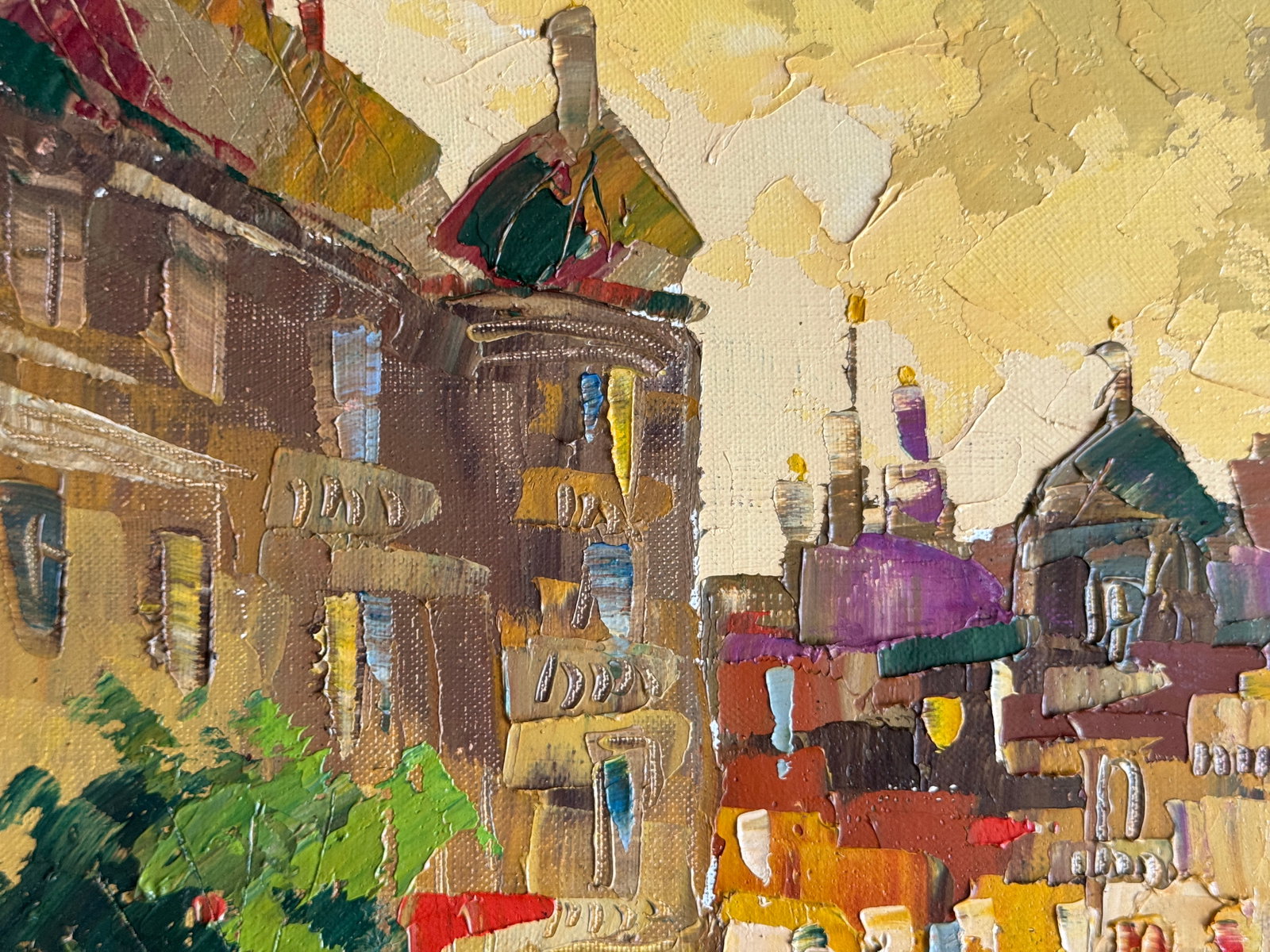 Oil painting with frame it's evening K. Leonid - 2