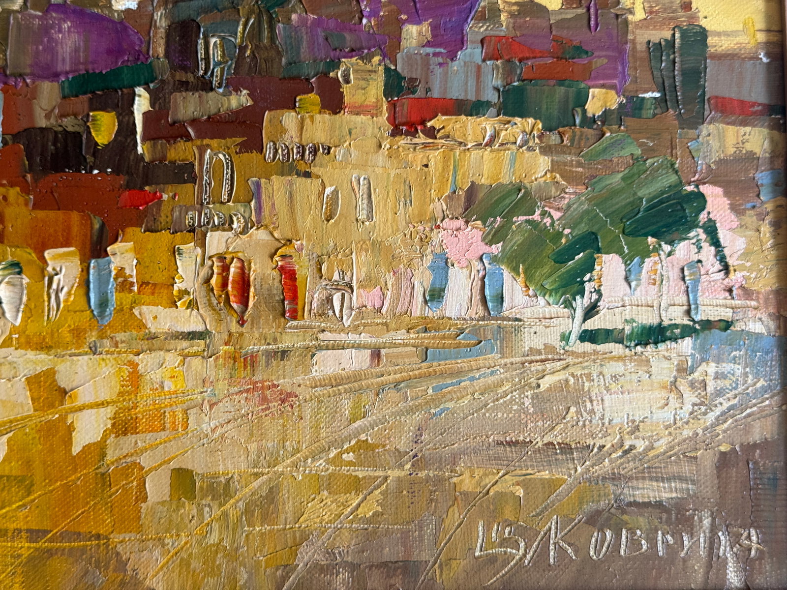 Oil painting with frame it's evening K. Leonid - 4