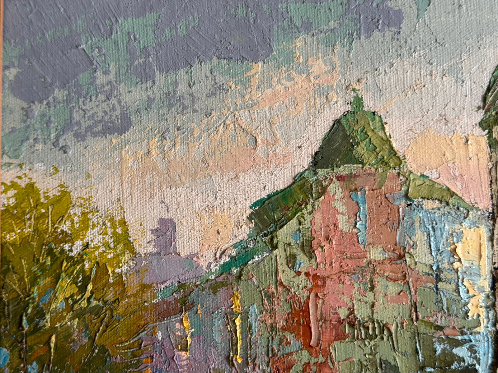 Oil painting with frame The city K. Leonid - 3
