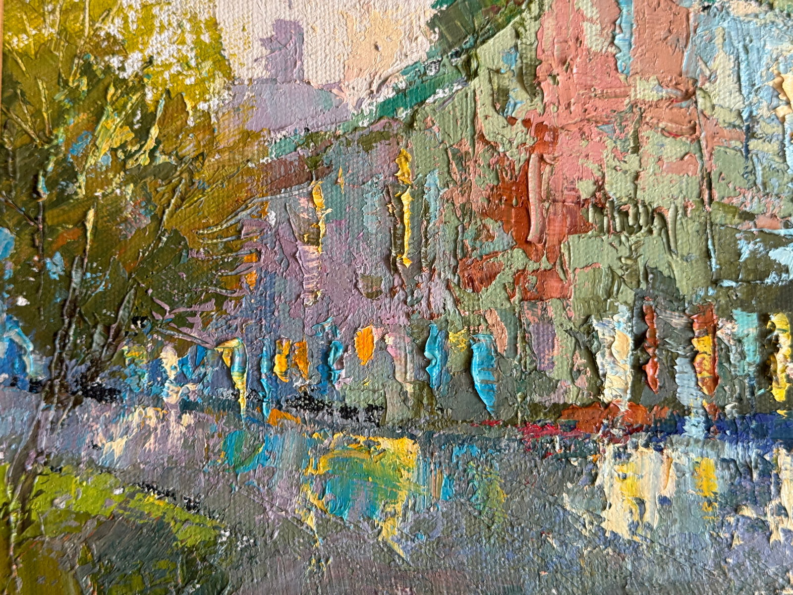 Oil painting with frame The city K. Leonid - 4