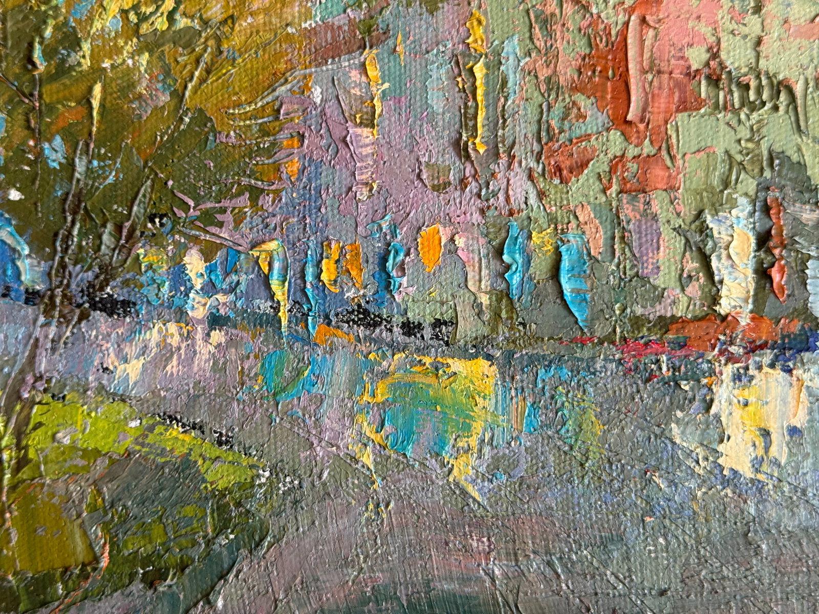 Oil painting with frame The city K. Leonid - 5