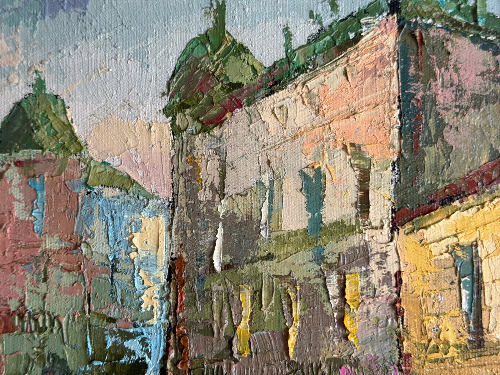 Oil painting with frame The city K. Leonid - 8