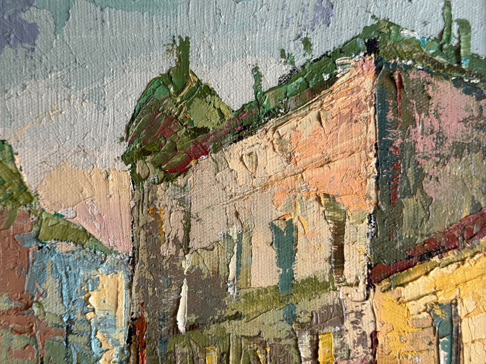 Oil painting with frame The city K. Leonid - 9