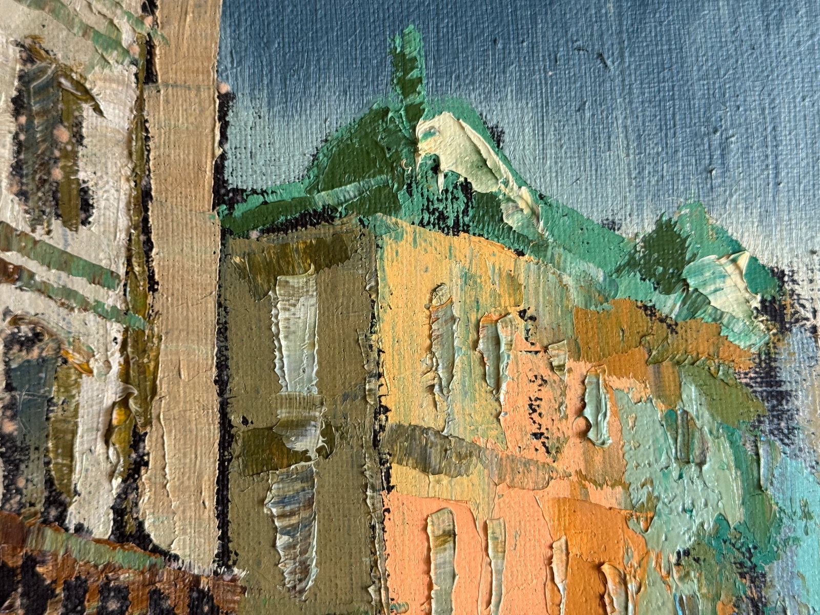 Oil painting with frame After the rain K. Leonid - 2