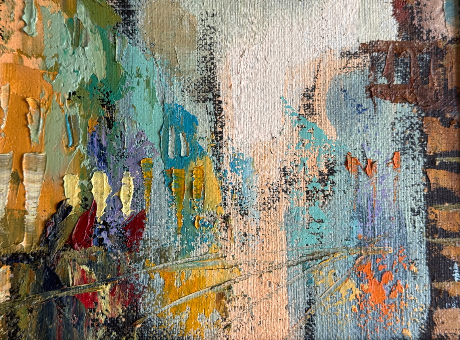 Oil painting with frame After the rain K. Leonid - 4