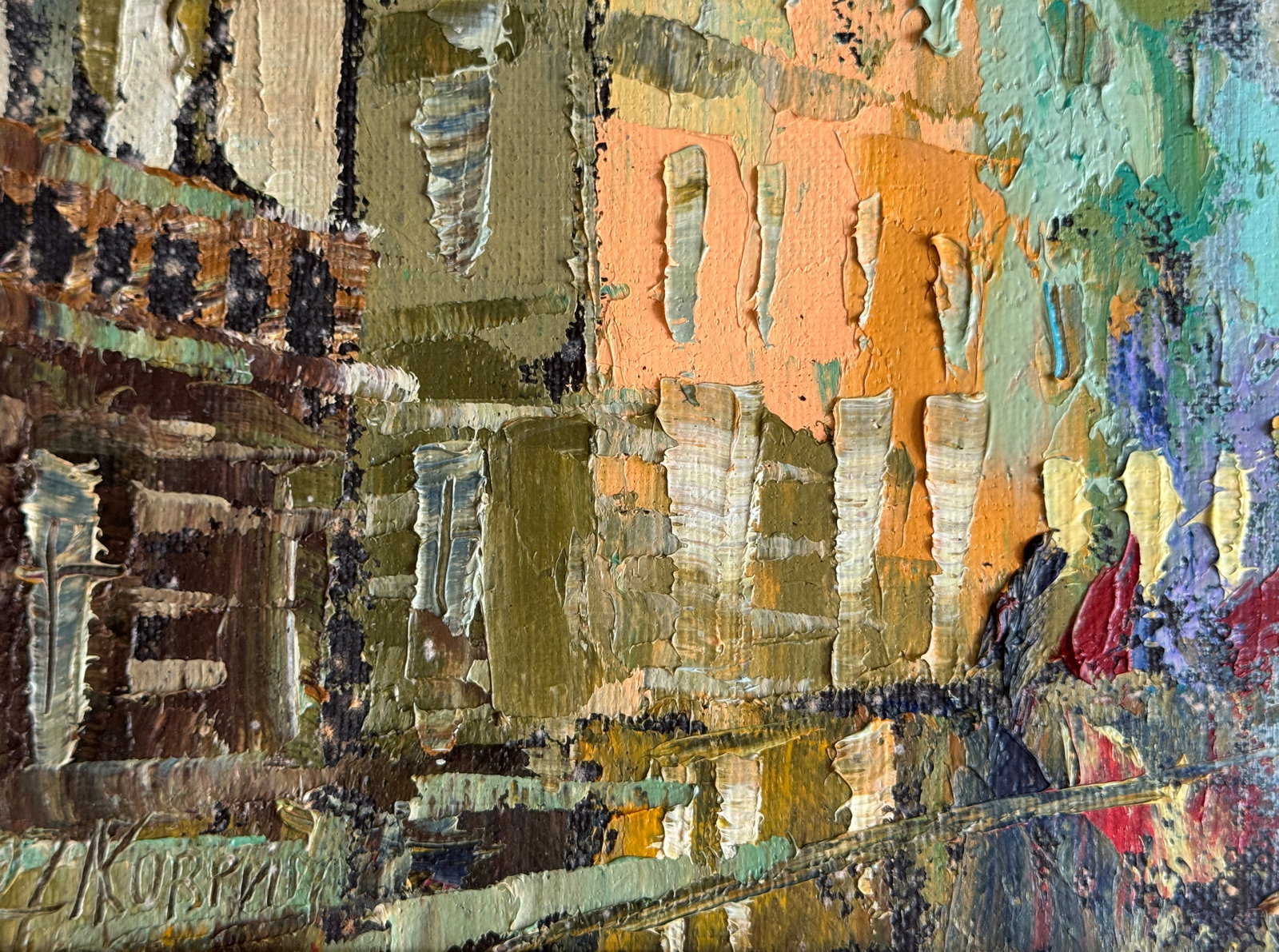 Oil painting with frame After the rain K. Leonid - 5