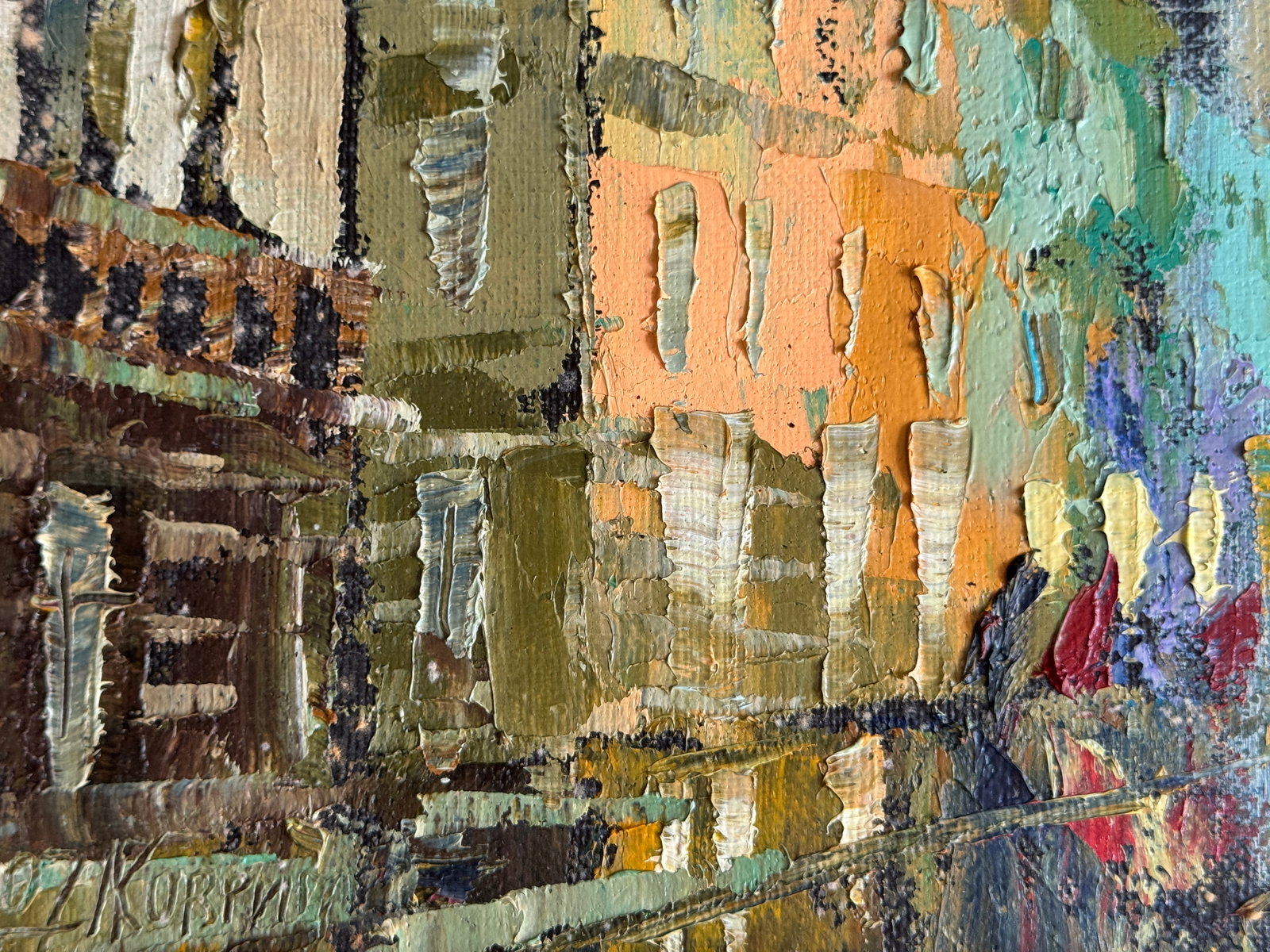 Oil painting with frame After the rain K. Leonid - 6
