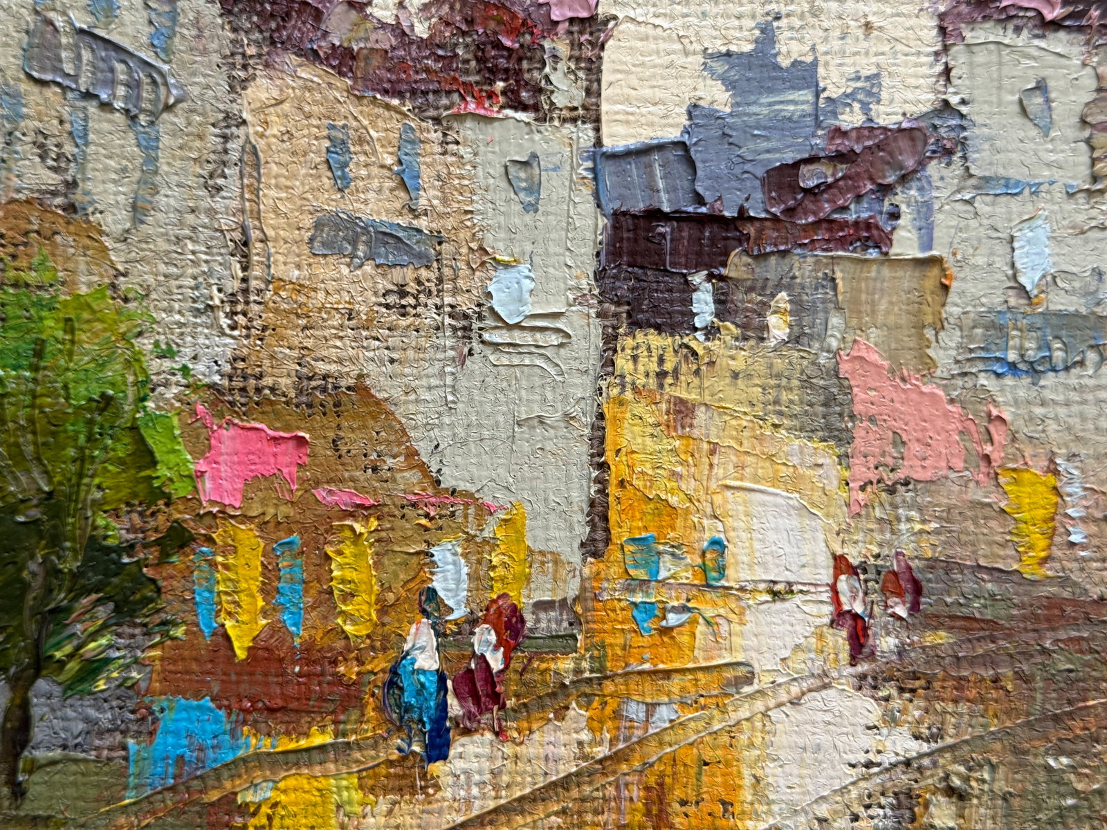 Oil painting with frame evening in the city K. Leonid - 5