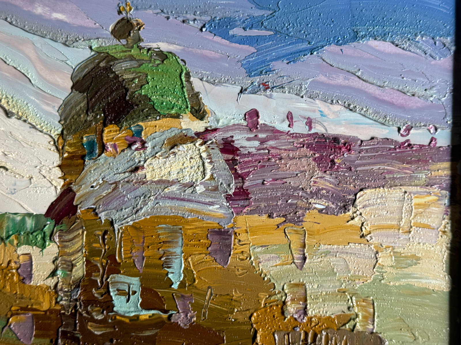 Oil painting with frame Market on Lviv Square K. Leonid - 5