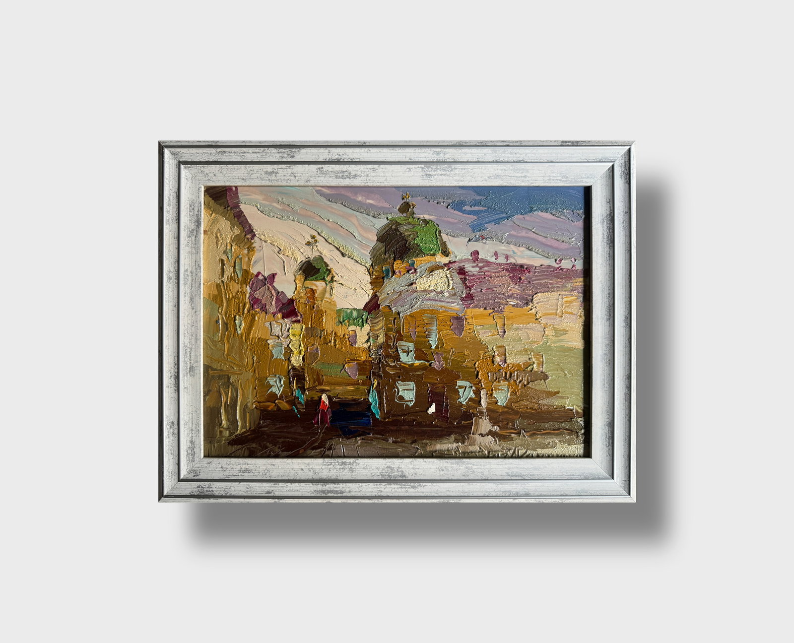 Oil painting with frame Market on Lviv Square K. Leonid - 8