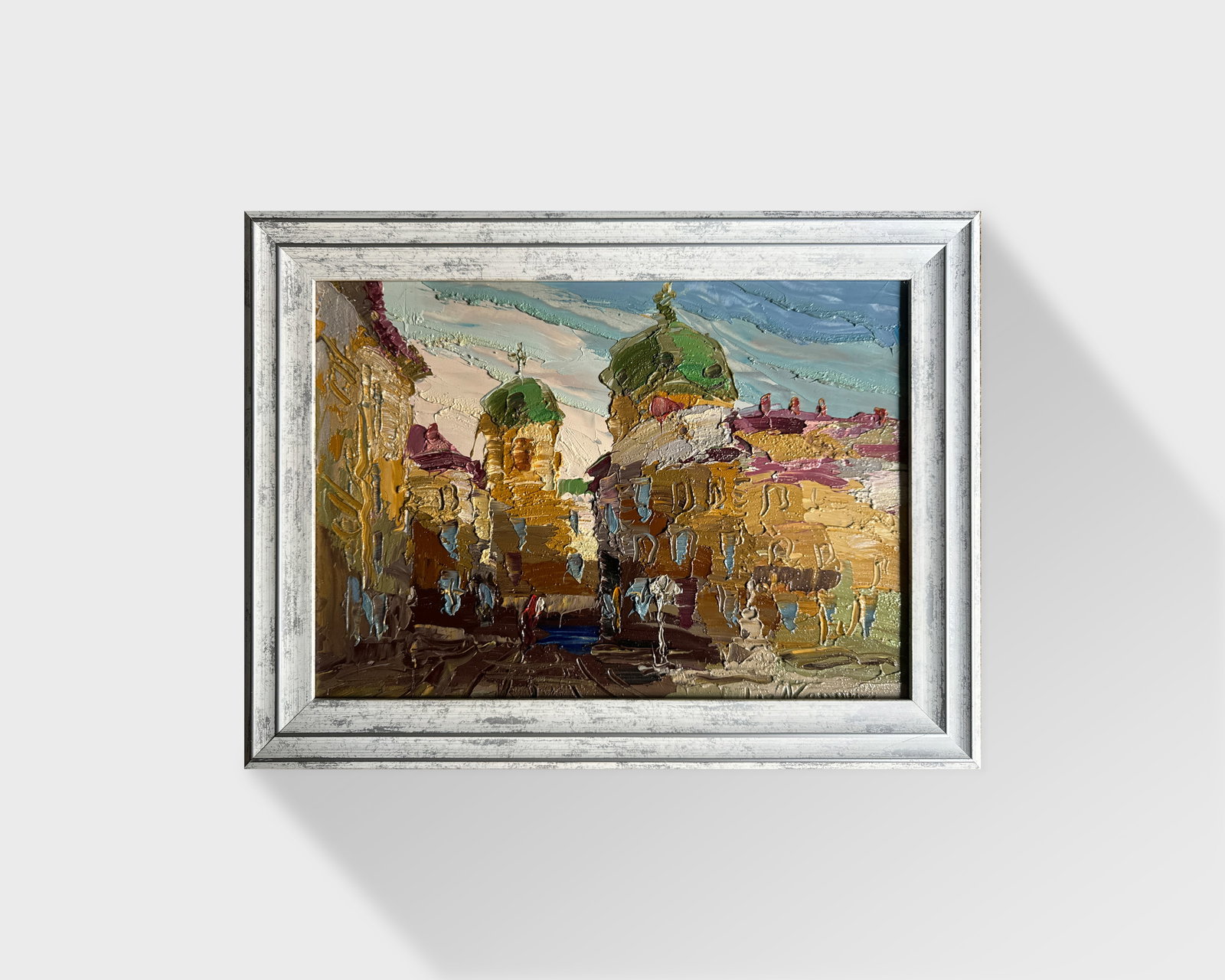 Oil painting with frame Lviv Market Square K. Leonid - 8