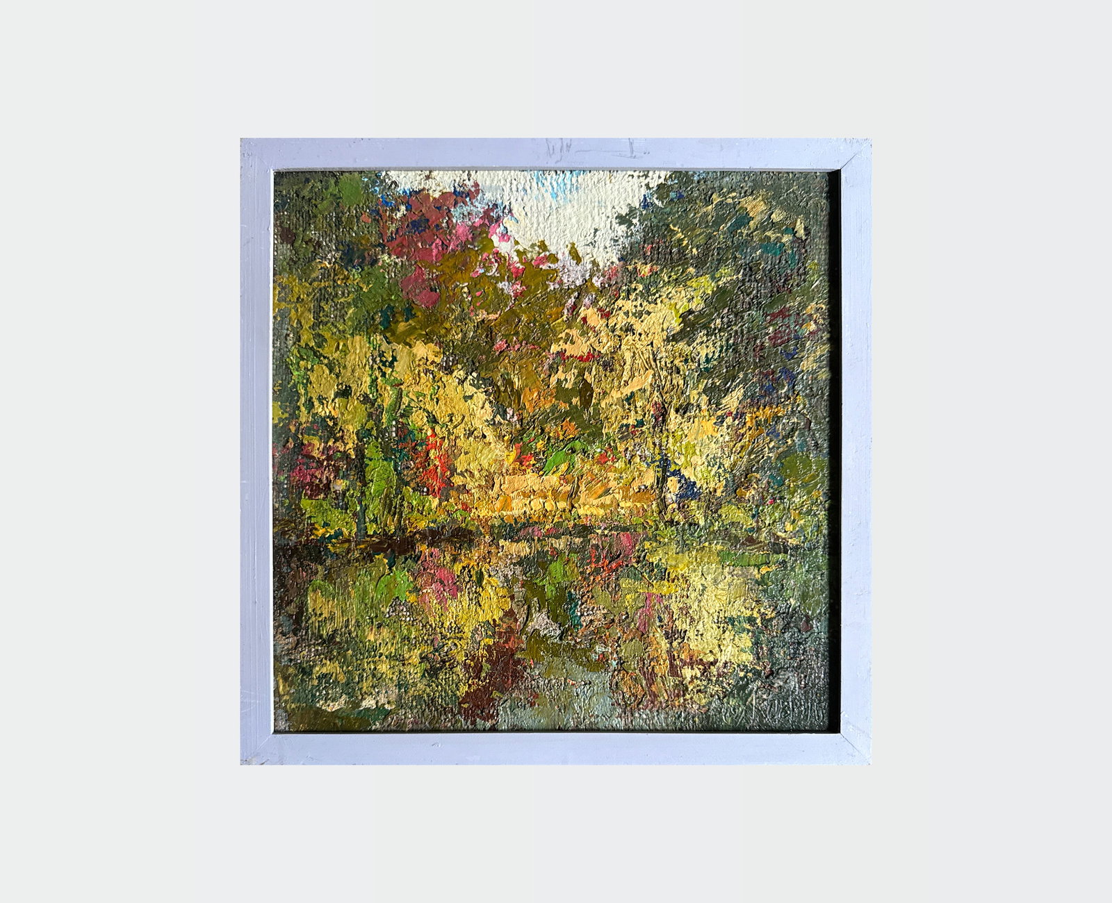 Oil painting with frame Botanical Garden of Lviv University K. Leonid - 2